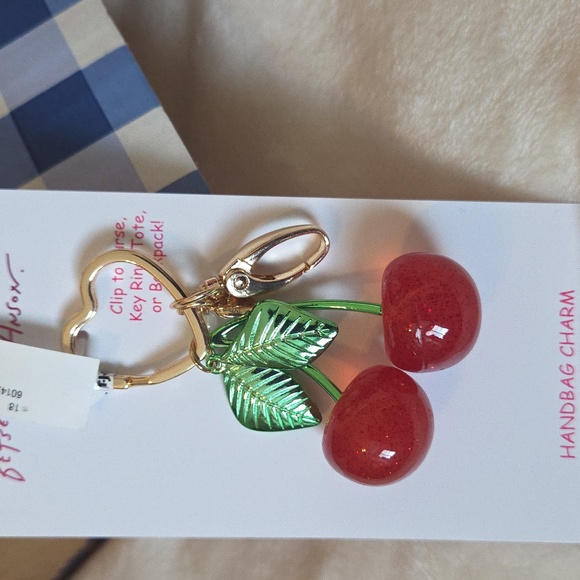 Betsey Johnson Red Cherry Keychain - Picture 1 of 2